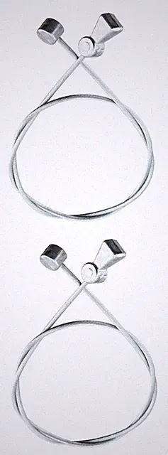 2 ALTALINE 330MM LONG BICYCLE DOUBLE BARREL BRAKE STRADDLE CABLE WIRE SILVER.