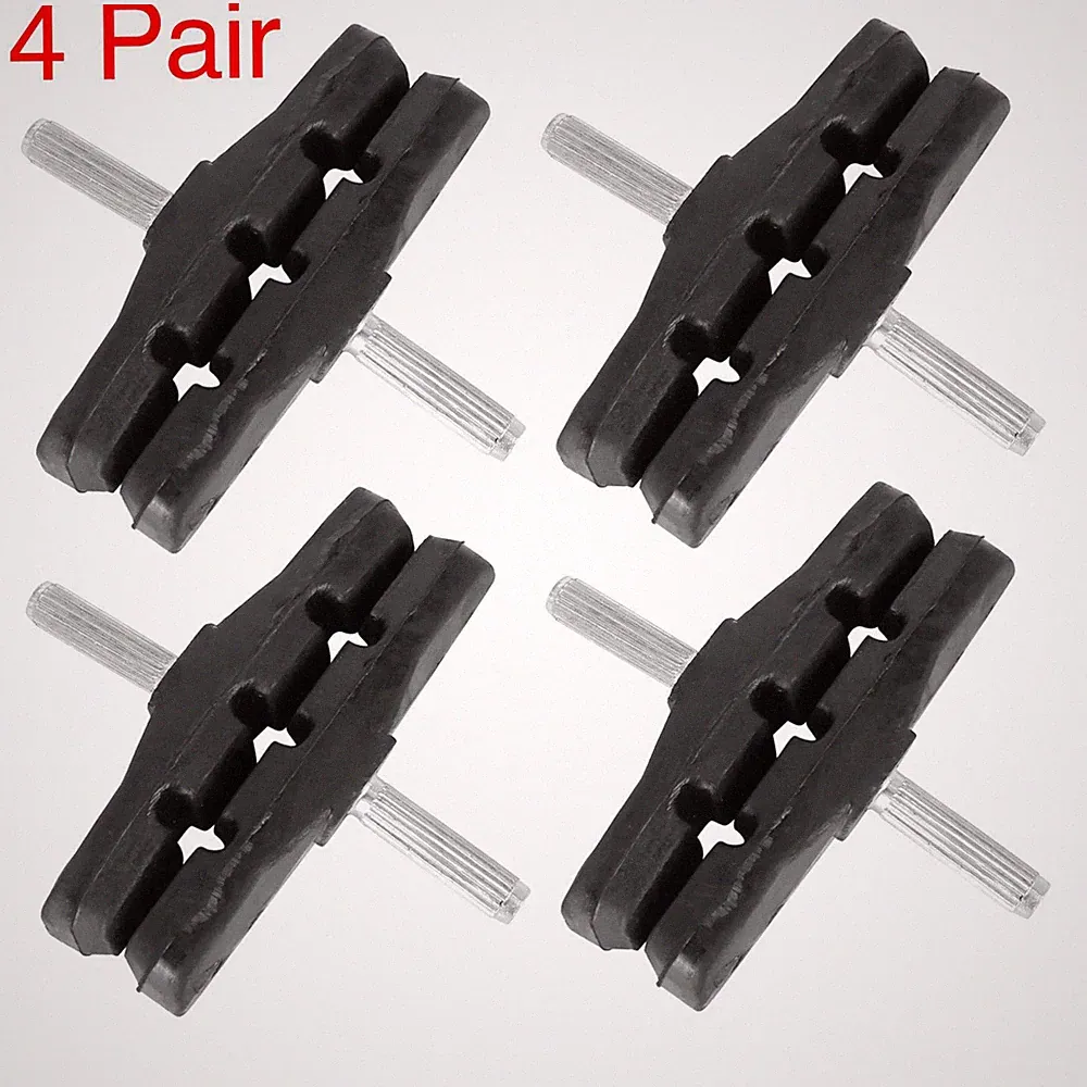 4 Pair Cantilever Bike Brake Pads Threadless Post Mountain Bike MTB 70mm Black