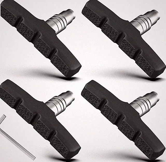 4PCS Premium Bike Brake Pads, Professional Mountain Bicycle V-Brake Pads