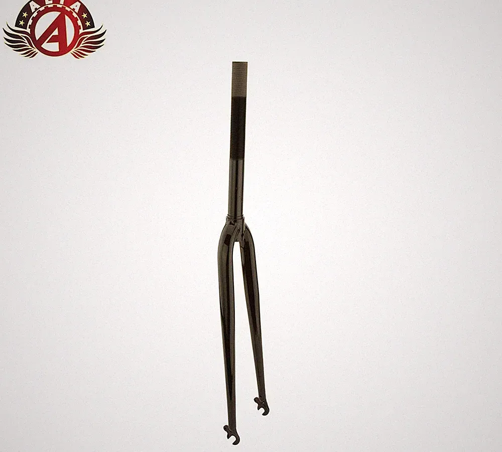 ALTA 700C Black Steel Bicycle Fork 1" Threaded Caliper Brake Rigid – Road Bike.