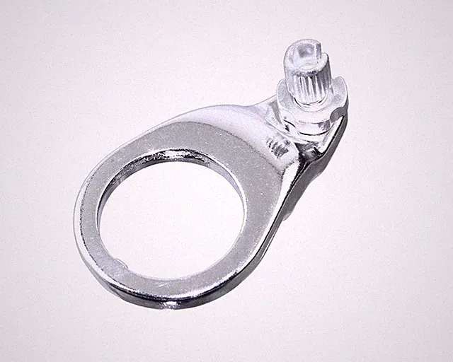 ALTALINE BICYCLE ALLOY THREADED FRONT CABLE HANGER 1-1/8 W/ ADJUSTER SILVER.