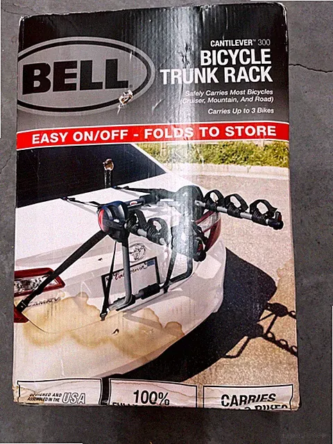 BELL Cantilever 300 - 3 Bike Trunk Rack 100% assembled in unopened box