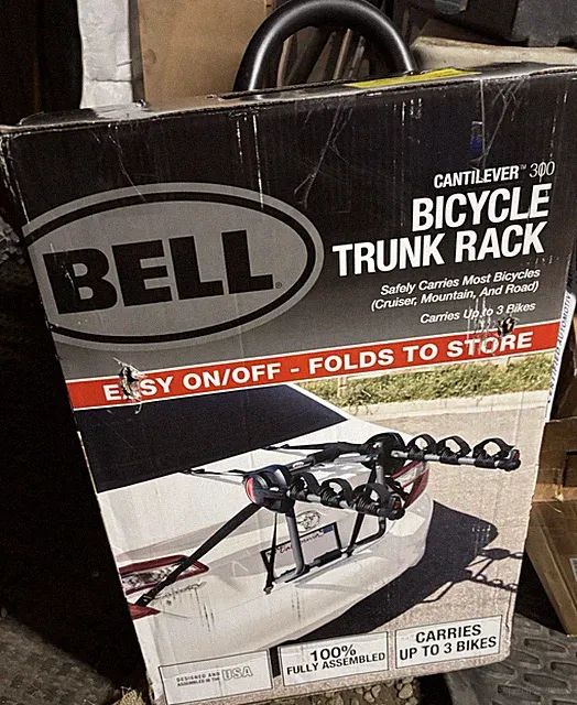 Bell Cantilever 300 Trunk Mount Bike Rack 3-Bike Capacity Black Folds