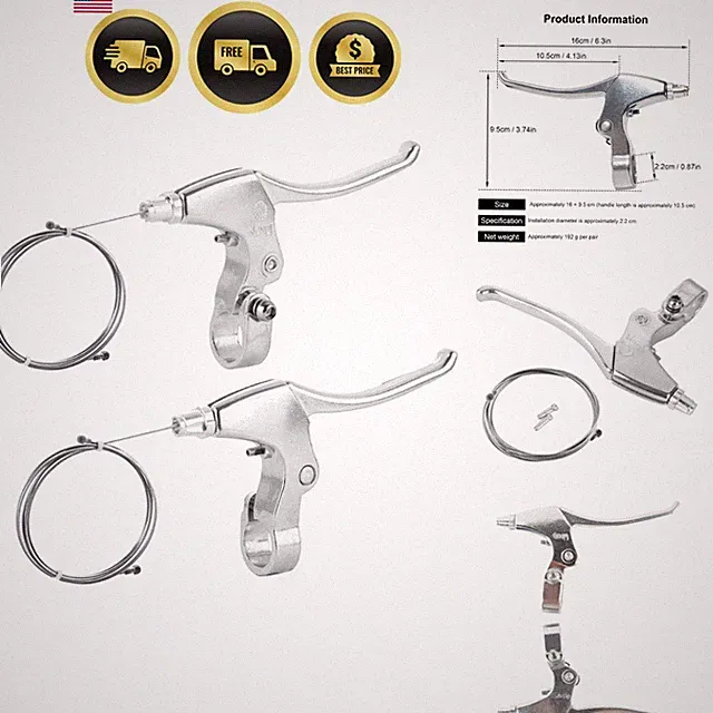 Bicycle Brake Lever,Mountain Bike Handlebar Brake Lever for MTB, Silver