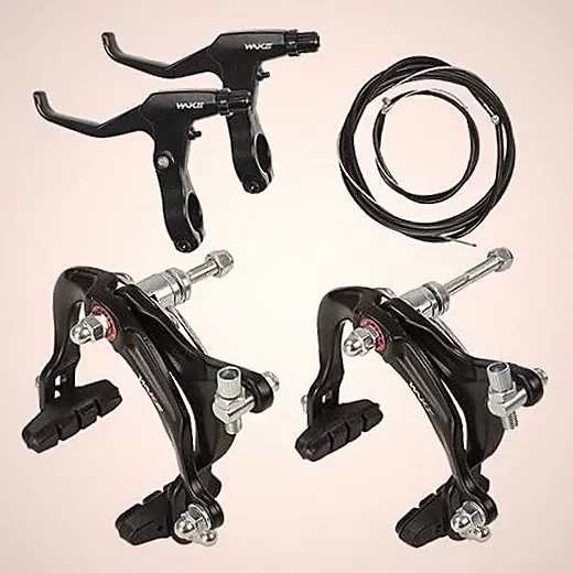 Bike Brake C Brake Caliper Set Bicycle Rear & Front Cantilever Brake Set-Black