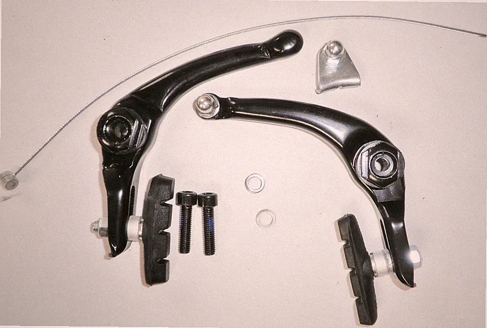 BLACK W/BLACK SHOES BICYCLE CANTILEVER BRAKES BIKE PARTS 344