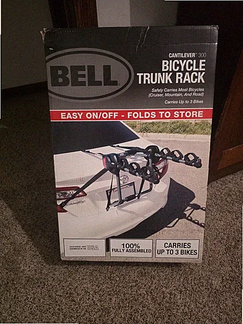 BRAND NEW in BOX BELL BIKE TRUNK RACK CANTILEVER 300 3-BIKE Holder
