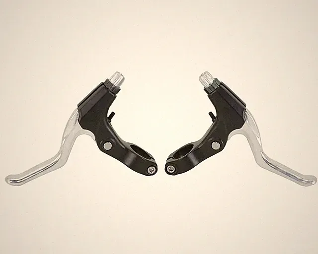 Cantilever Alloy Brake Lever Set 228AD Black/Chrome. bike part , bicycle parts