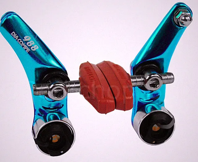 Dia-Compe 988 Cantilever BMX or MTB bicycle brake caliper - BRIGHT DIP BLUE