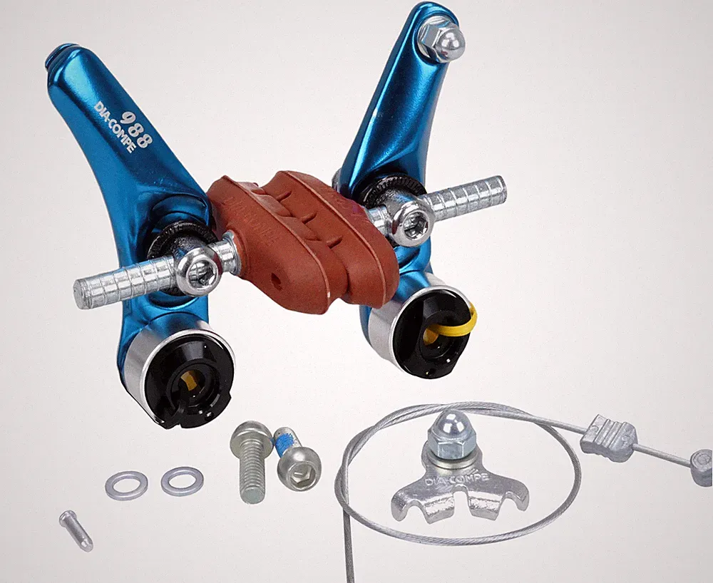 Dia-Compe 988 Cantilever BMX or MTB bicycle brake caliper - DARK BLUE ANODIZED
