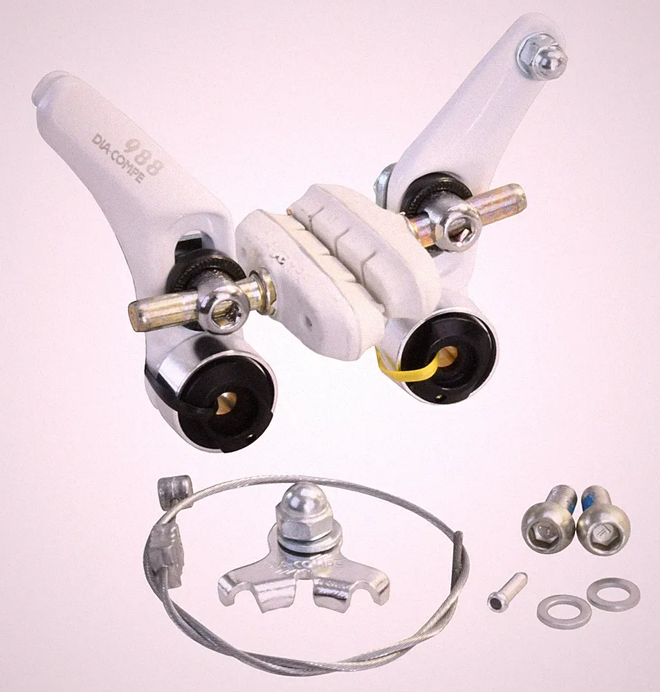 Dia-Compe 988 Cantilever BMX or MTB bicycle brake caliper - WHITE