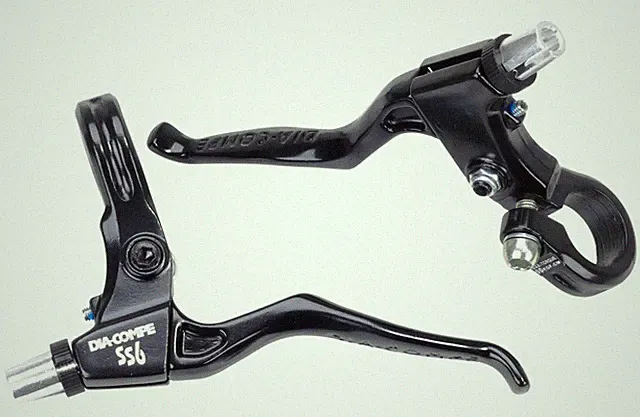 Dia-Compe SS6 Old School MTB Mountain Bicycle Brake Levers Lever Set - BLACK