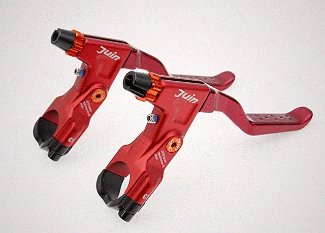 Juin Tech C1 eBike City Folding Cycle Cable-Actuated Brake Lever Set Red Bike