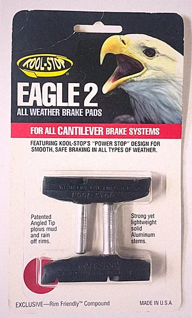 KOOL STOP EAGLE 2 CANTILEVER BRAKE PADS SMOOTH POST BLACK KS-EC2B NEW and Sealed
