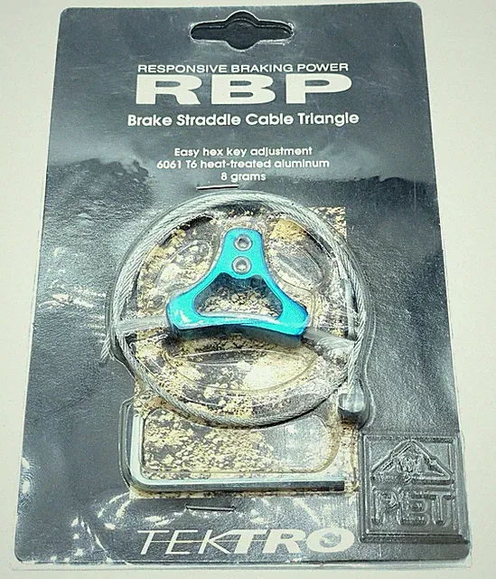 Tektro RBP Brake Straddle Cable Triangle Yoke 90’s MTB BMX Blue Anodized NOS NIB