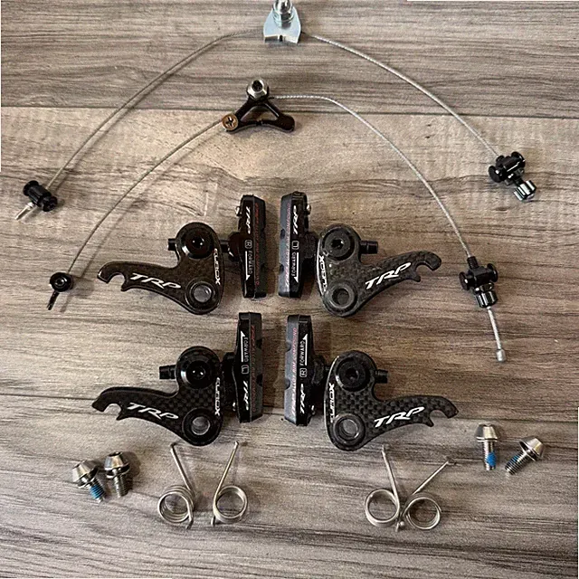 TRP Eurox Carbon Fiber Cantilever Cyclocross Brakes MISSING 1 CABLE HANGER