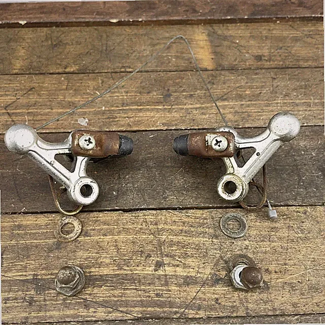 Vintage Cantilever Brake Arms Set 50s 60s 70s Bicycle w/ Pads Straddle Cable