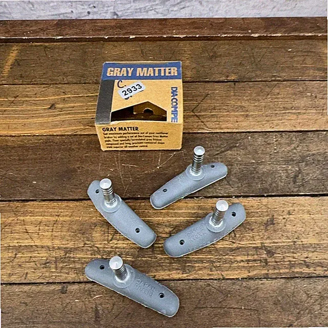 Vintage Dia-Compe Gray Matter Brake Pads Shoes Gray MTB 990 Non-Threaded Post