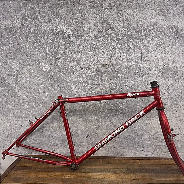 Vintage Diamond Back Apex MTB Frame 17in Red Splatter 26in 135mm Cafe 1990s CRMO