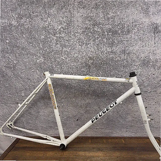 Vintage Peugeot Glacier Point MTB Frame 20in White Splatter 26in Bike 126mm Cafe