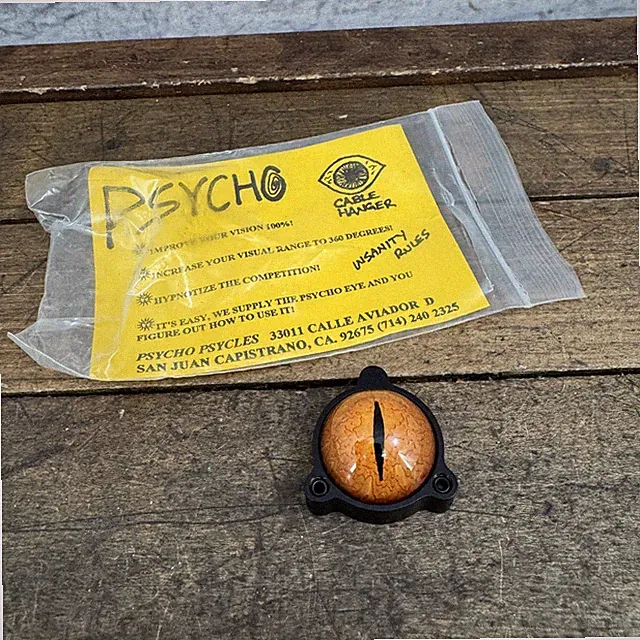 Vintage Psycho Psycles Brake Cable Hanger Cat Eye Orange BMX MTB Old School NOS